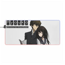 Load image into Gallery viewer, Eru Chitanda  And  Hōtarō Oreki RGB LED Mouse Pad (Desk Mat)
