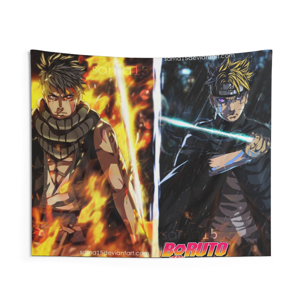 Kawaki and Boruto Indoor Wall Tapestry