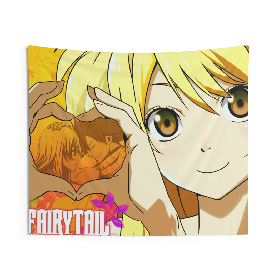 Fairy Tail Natsu Dragneel, Lucy Heartfilia Indoor Wall Tapestry