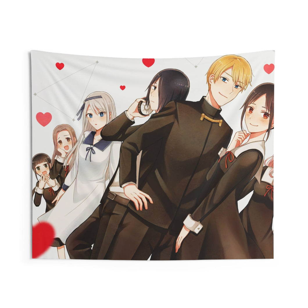 Kaguya-sama: Love is War Kaguya Shinomiya, Chika Fujiwara, Miyuki Shirogane, Ai Hayasaka, Kei Shirogane Indoor Wall Tapestry