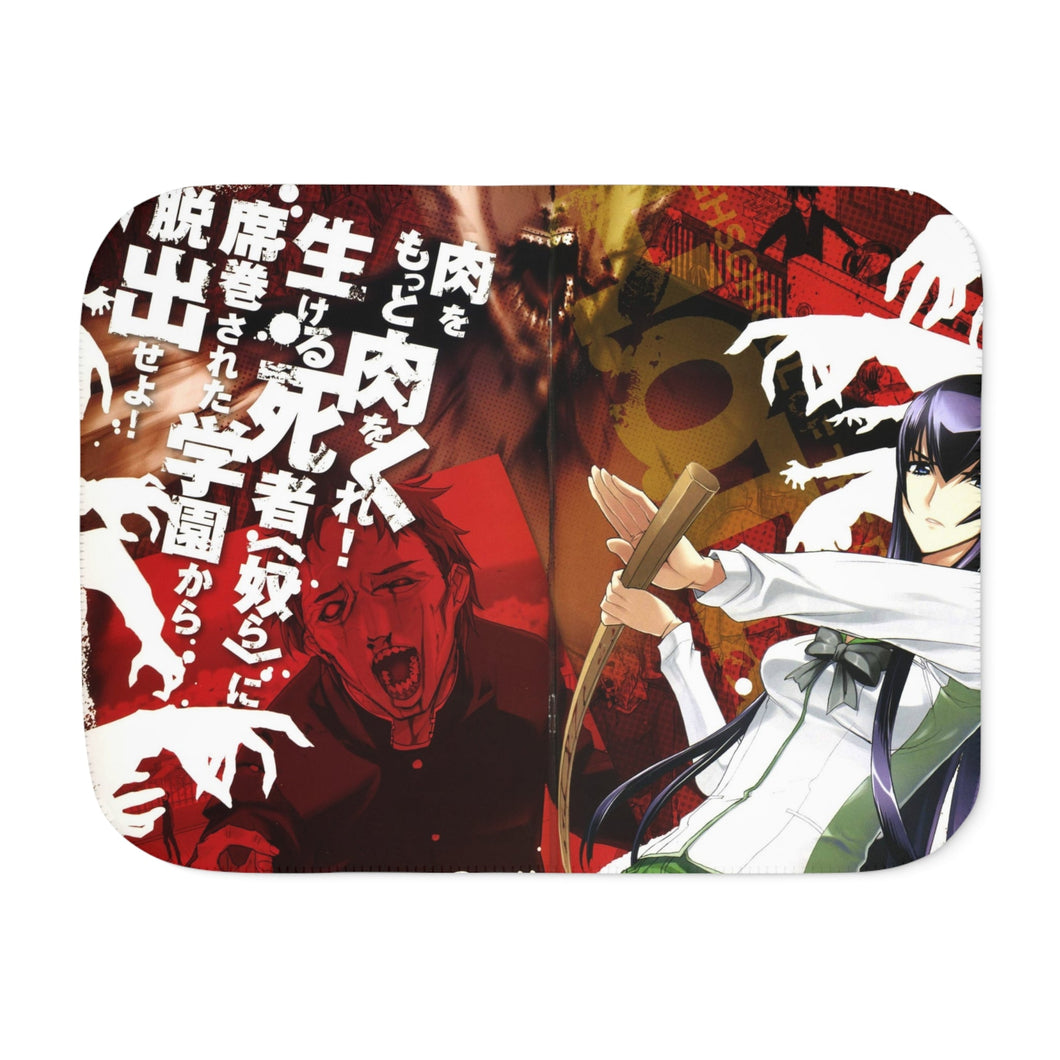Highschool Of The Dead Sherpa Blanket
