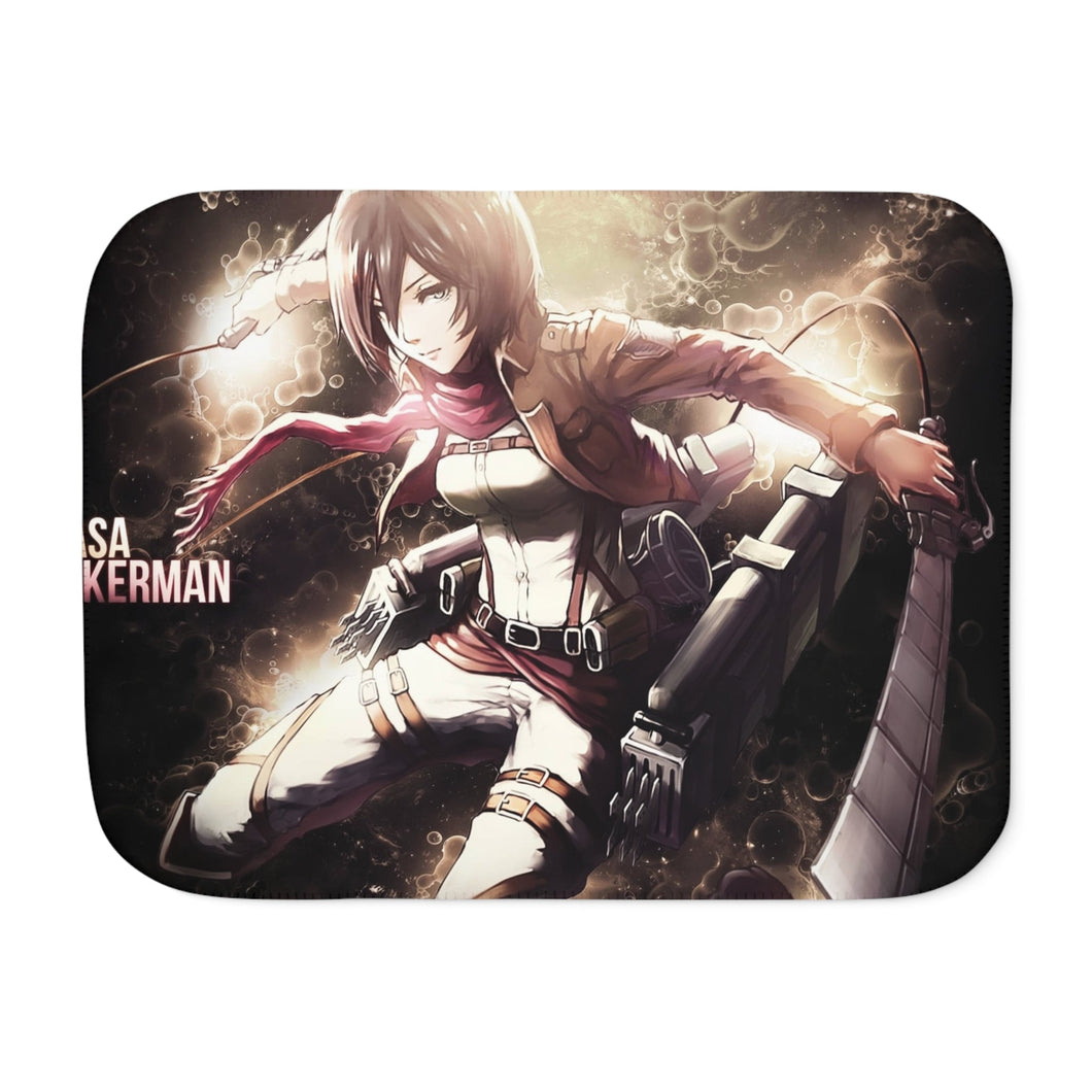 Mikasa Ackerman Sherpa Blanket