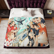 Load image into Gallery viewer, Karasuno VS Nekoma Sherpa Blanket
