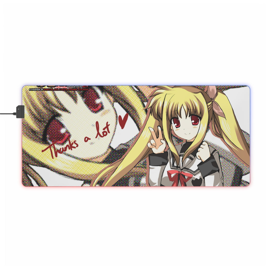 Magical Girl Lyrical Nanoha RGB LED Mouse Pad (Desk Mat)