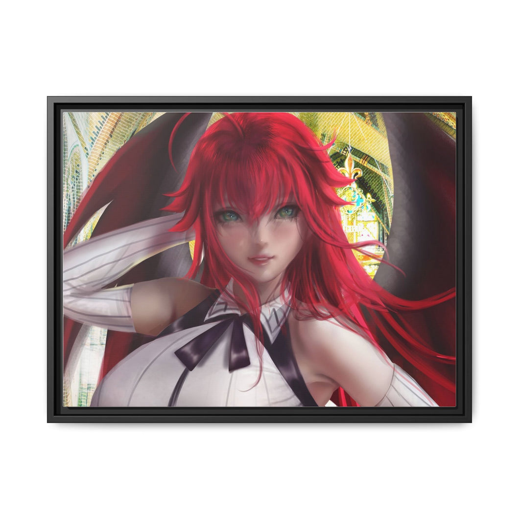 High School DxD Rias Gremory Canvas Framed Art Print
