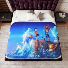 Load image into Gallery viewer, Luffy, Ace and Sabo Sherpa Blanket
