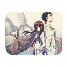 Load image into Gallery viewer, Makise Kurisu &amp; Rintarou Kyouma Sherpa Blanket
