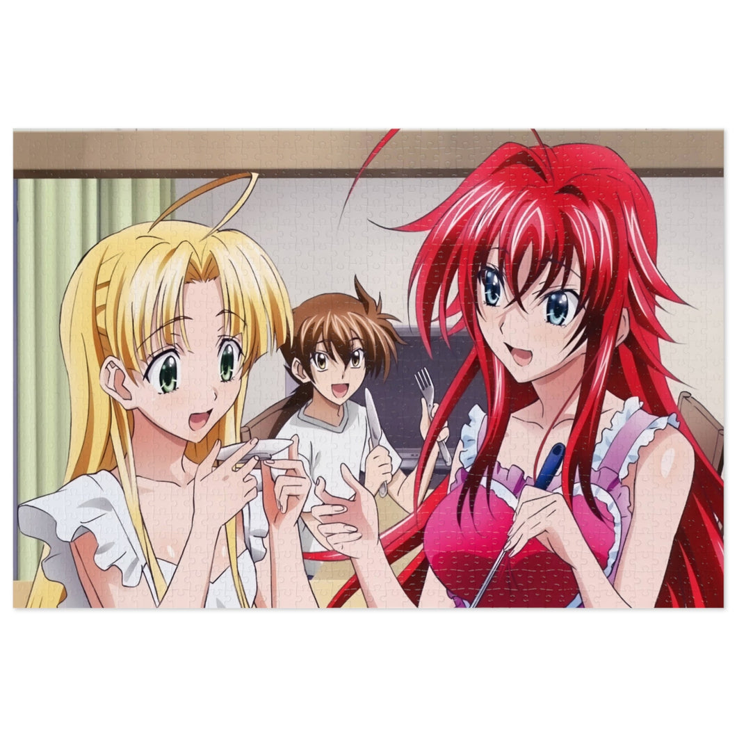 High School DxD Rias Gremory, Issei Hyoudou, Asia Argento Jigsaw Puzzle