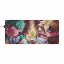 Load image into Gallery viewer, My Hero Academia Izuku Midoriya, Katsuki Bakugou, All Might RGB LED Mouse Pad (Desk Mat)
