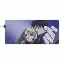 Load image into Gallery viewer, Riza Hawkeye Roy Mustang RGB LED Mouse Pad (Desk Mat)
