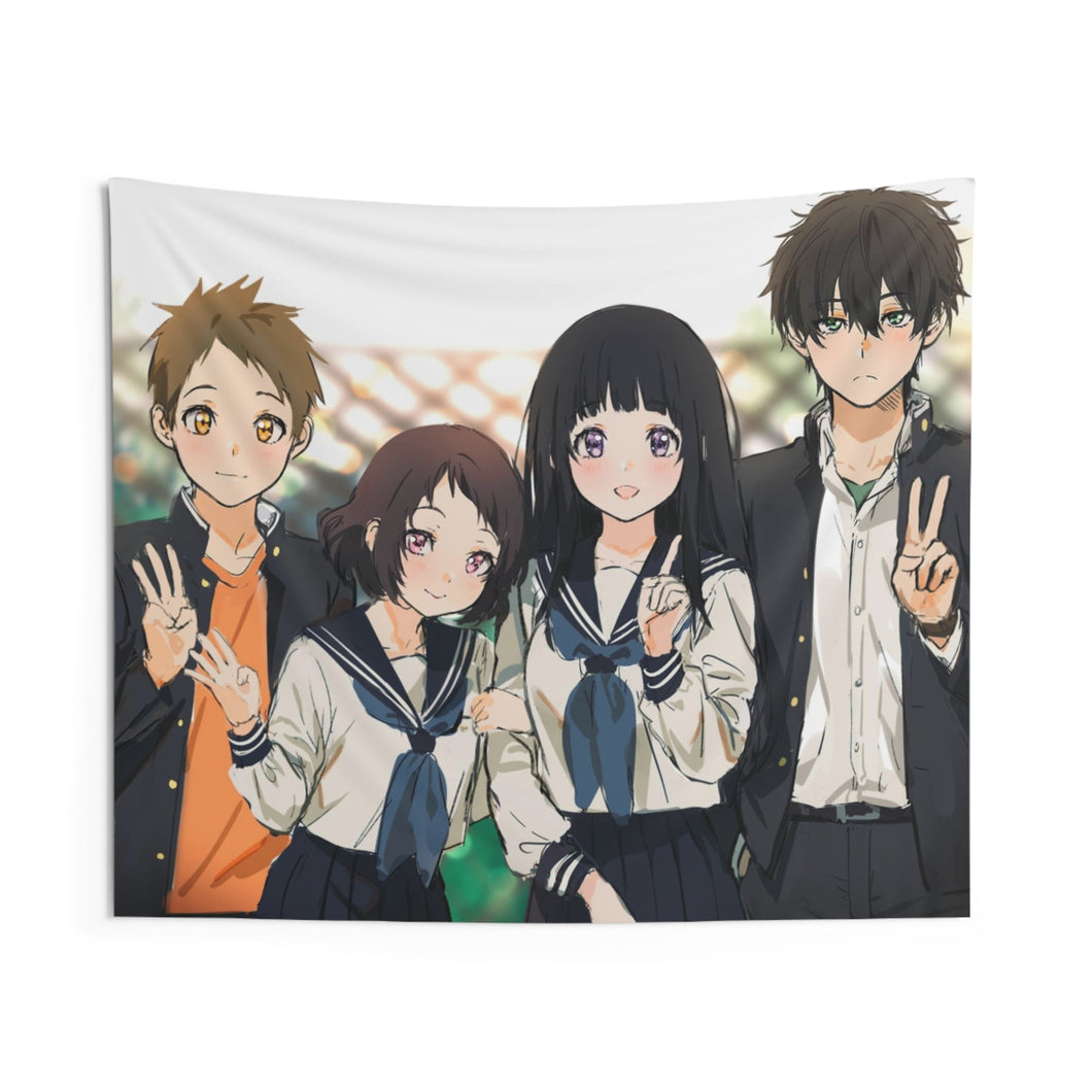 Hyouka Eru Chitanda, Satoshi Fukube, Mayaka Ibara Indoor Wall Tapestry