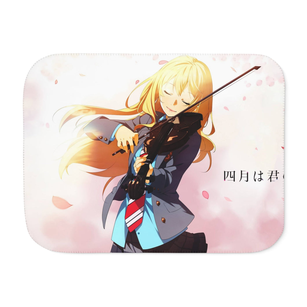 Anime Your Lie in April Sherpa Blanket