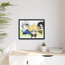 Load image into Gallery viewer, Mitsuki, Sarada and Boruto Canvas Framed Art Print
