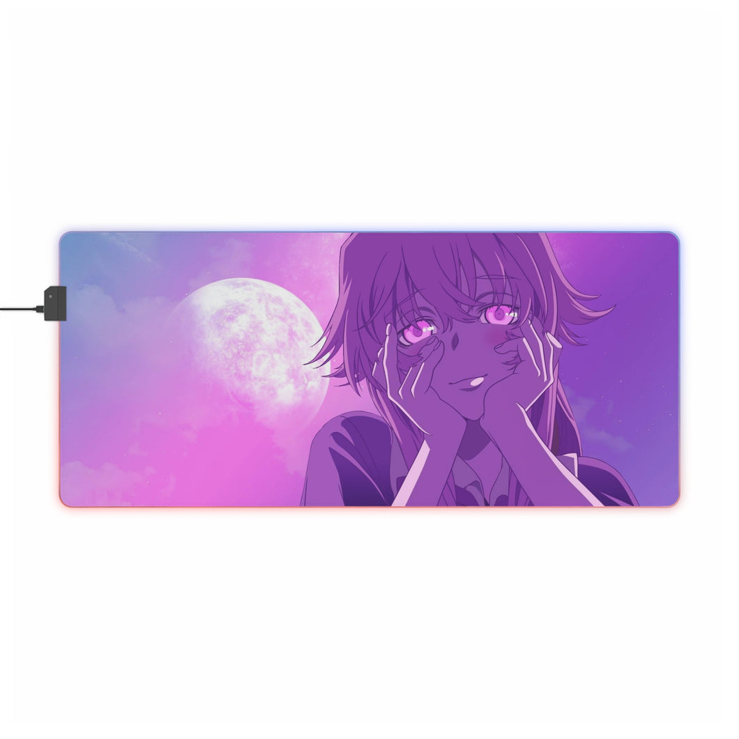 Gasai Yuno in the moonlight RGB LED Mouse Pad (Desk Mat)