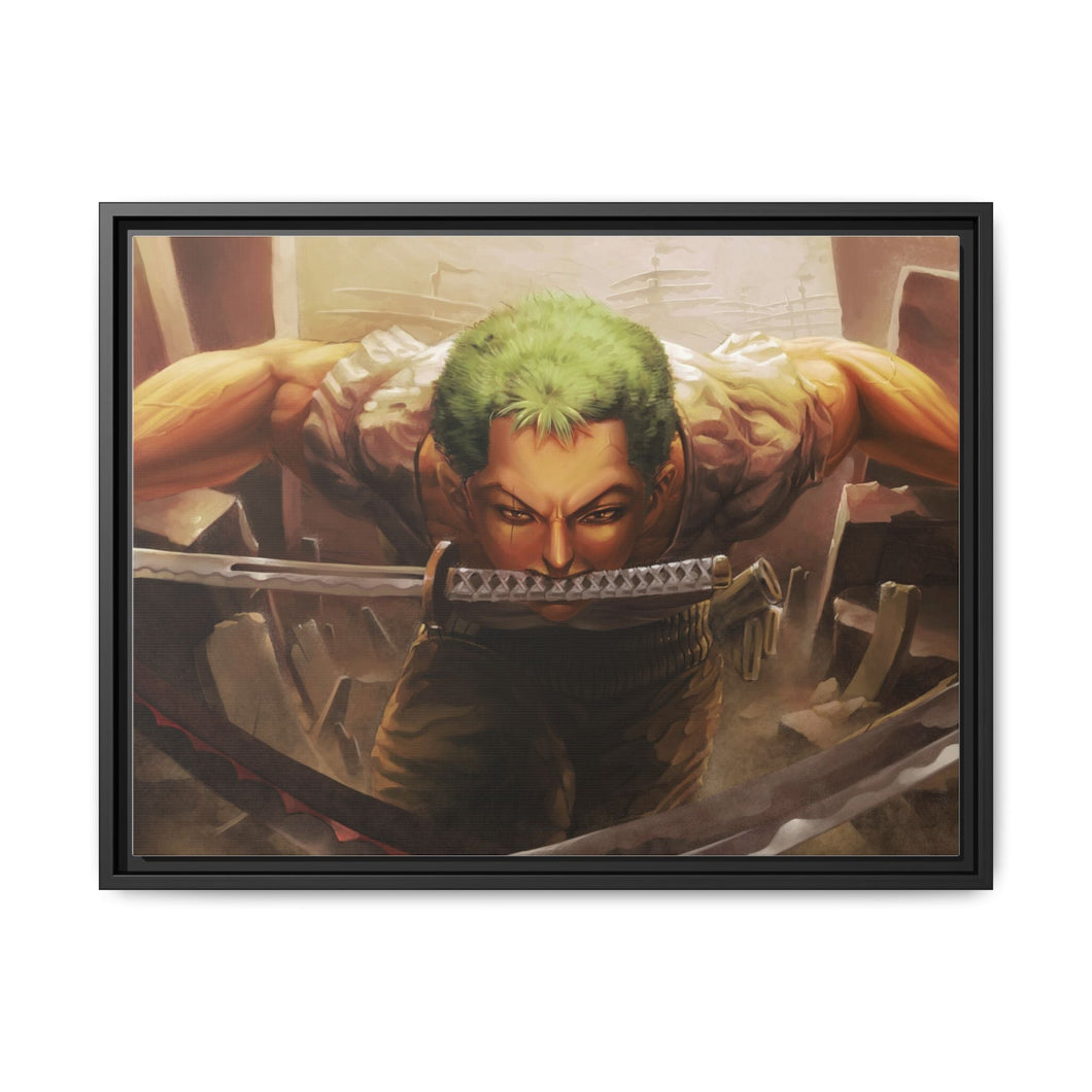 Zoro Roronoa Canvas Framed Art Print