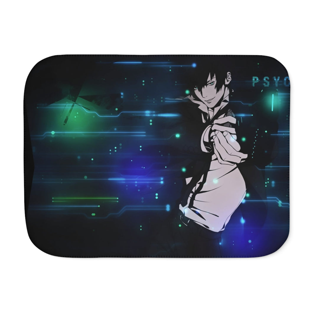 Shinya Kogami With His dominator Sherpa Blanket