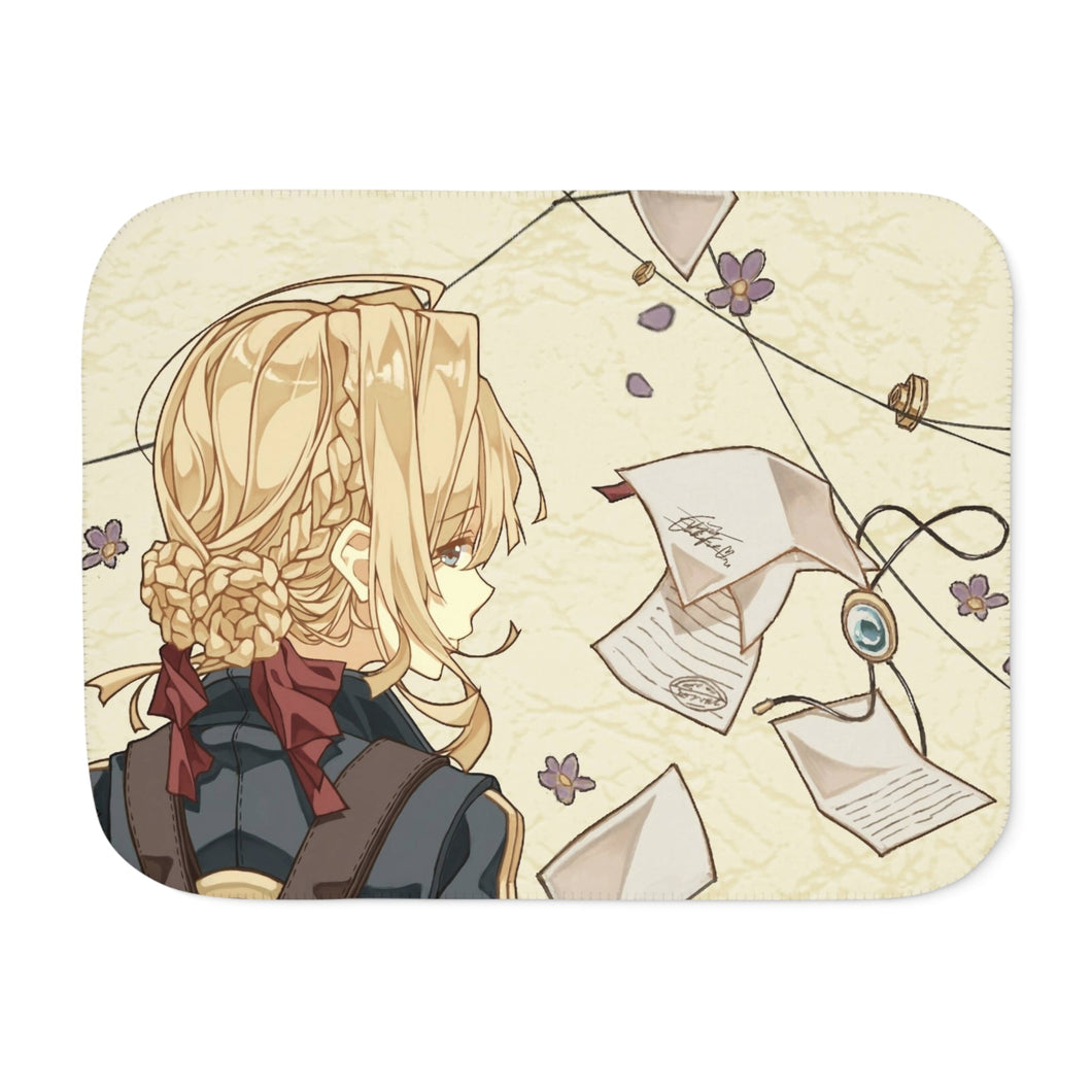 Violet Evergarden Sherpa Blanket