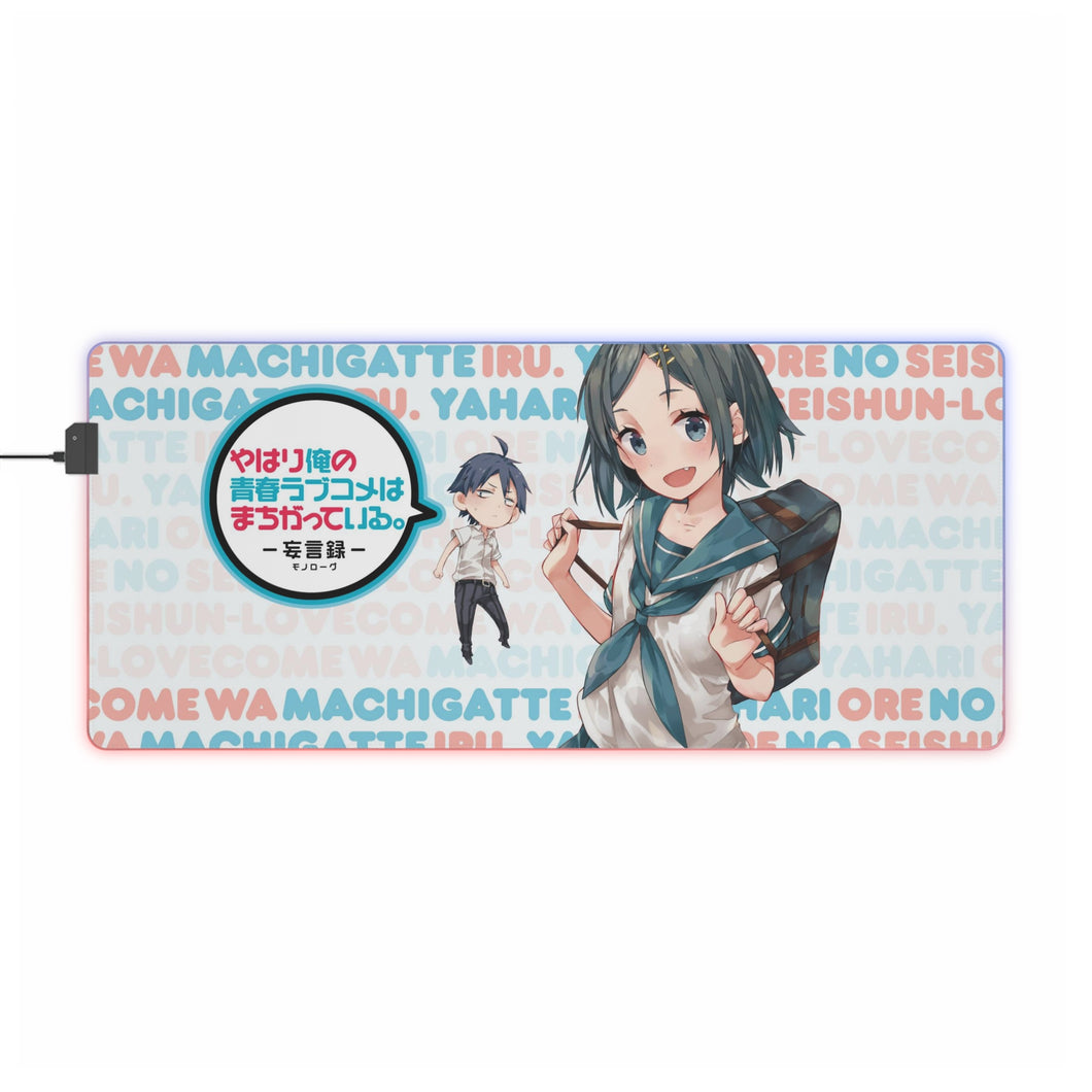 My Teen Romantic Comedy SNAFU Hachiman Hikigaya, Komachi Hikigaya RGB LED Mouse Pad (Desk Mat)