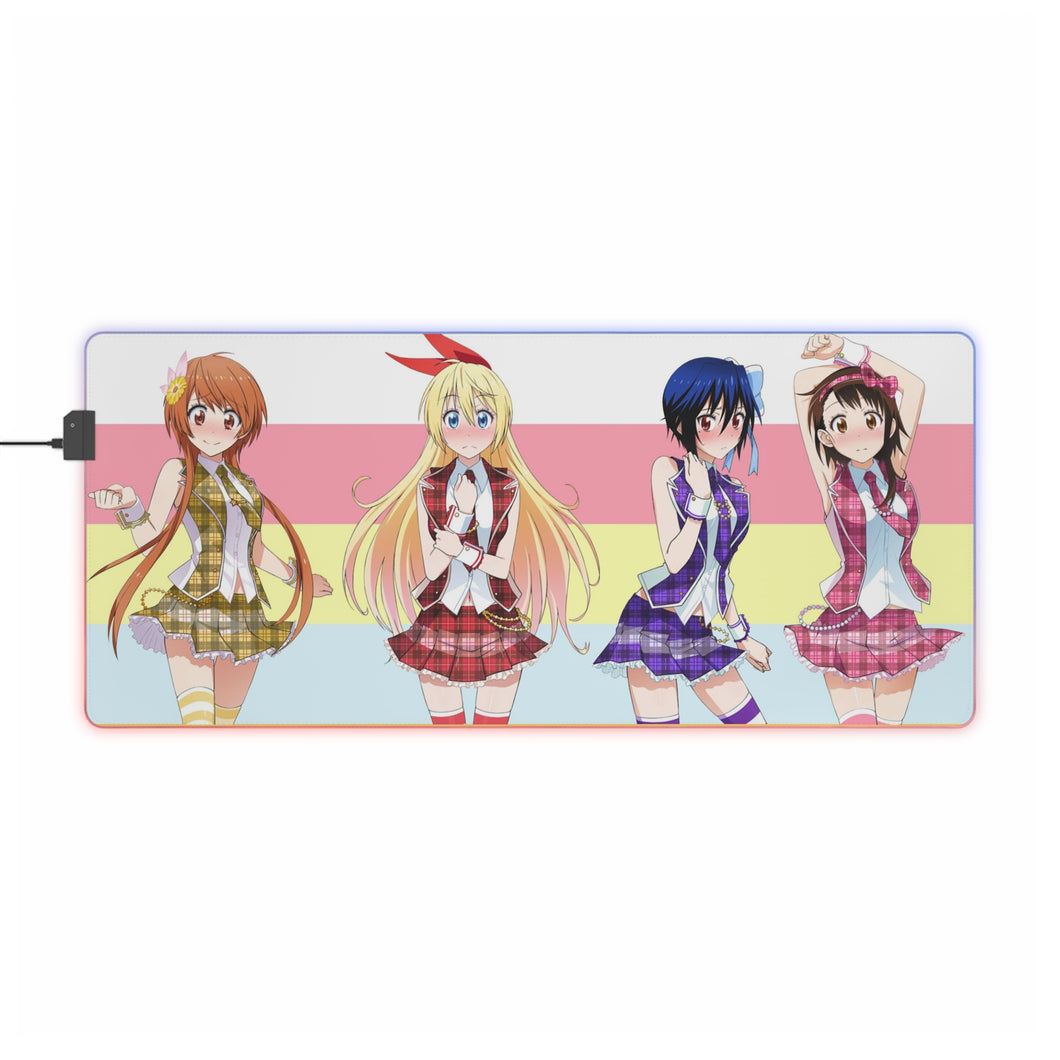 Nisekoi Chitoge Kirisaki, Kosaki Onodera, Seishirou Tsugumi, Marika Tachibana RGB LED Mouse Pad (Desk Mat)