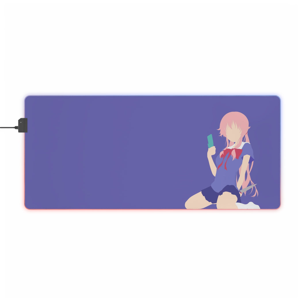 Mirai Nikki Yuno Gasai RGB LED Mouse Pad (Desk Mat)