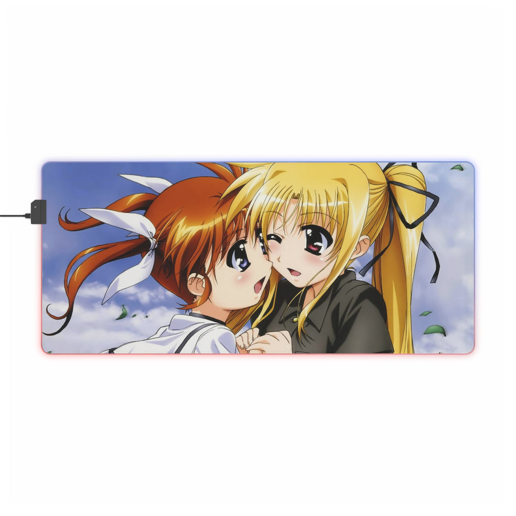 Magical Girl Lyrical Nanoha RGB LED Mouse Pad (Desk Mat)