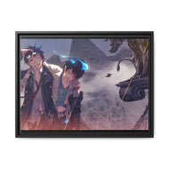 Rin and Yukio Okumura Canvas Framed Art Print