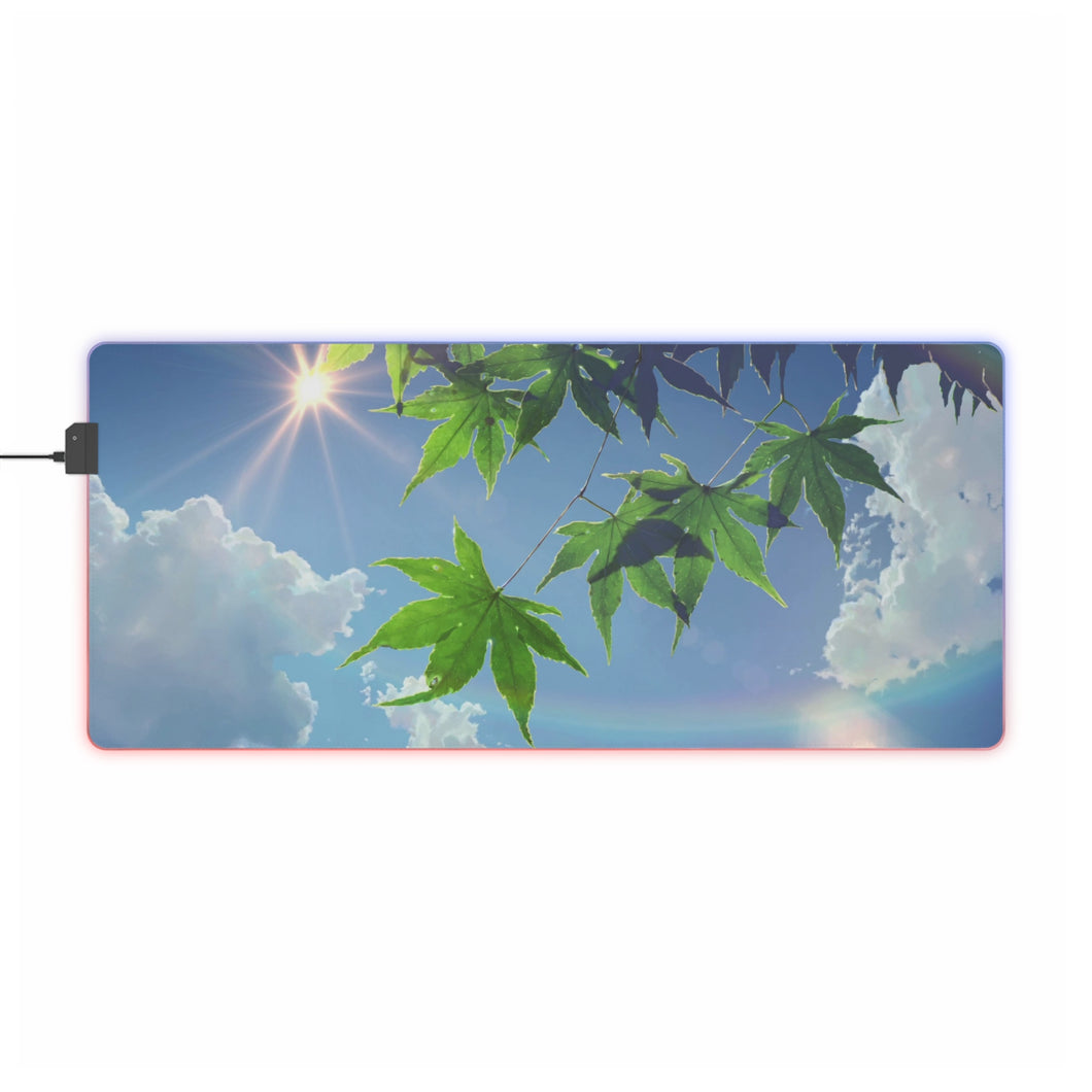 The Garden Of Words RGB LED Mouse Pad (Desk Mat)