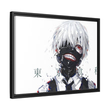 Load image into Gallery viewer, Ken Kaneki Mask Red Eyes White Hair and Short Hair Canvas Framed Art Print
