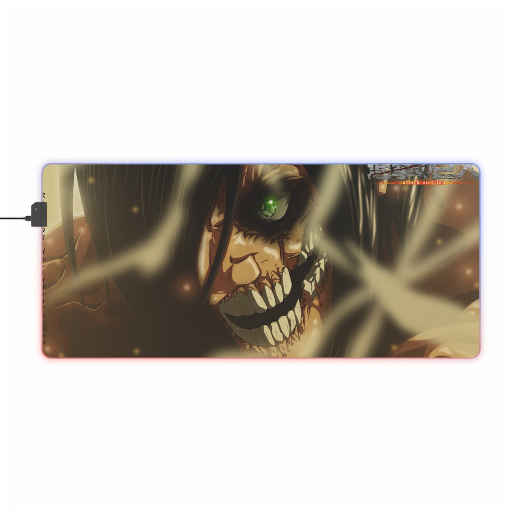Eren Yeager (titan) RGB LED Mouse Pad (Desk Mat)