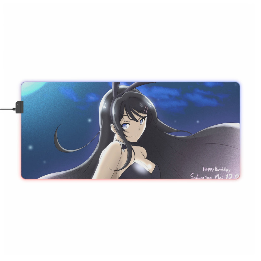 Sakurajima Mai RGB LED Mouse Pad (Desk Mat)