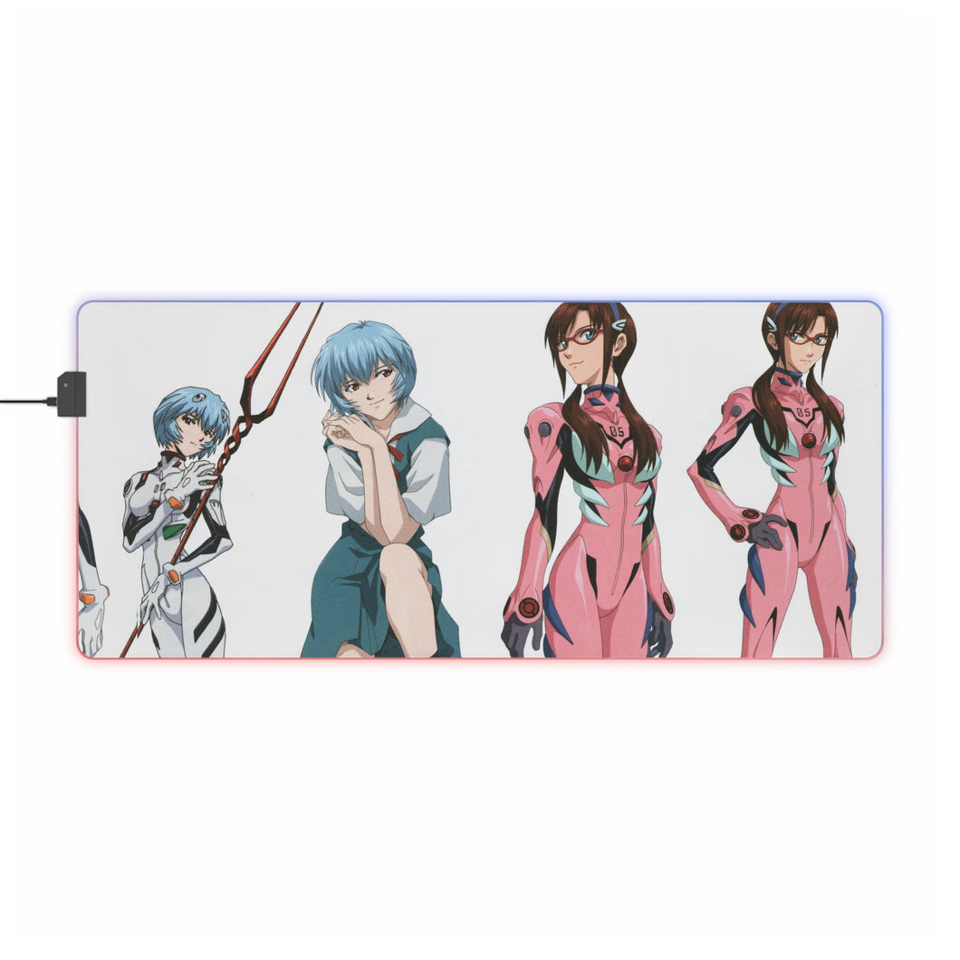 Neon Genesis Evangelion Shinji Ikari, Rei Ayanami RGB LED Mouse Pad (Desk Mat)