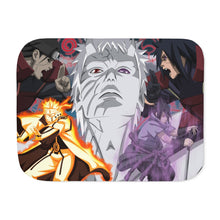 Load image into Gallery viewer, Naruto,Sasuke,Obito,Madara and Hashirama Sherpa Blanket
