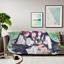 Load image into Gallery viewer, Hyouka Eru Chitanda, Mayaka Ibara, Fuyumi Irisu, Kaho Juumonji Sherpa Blanket
