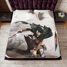Load image into Gallery viewer, Anime Attack On Titan Sherpa Blanket
