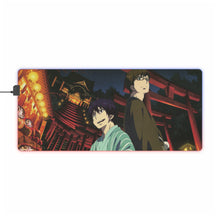 Load image into Gallery viewer, Blue Exorcist RGB LED Mouse Pad (Desk Mat)
