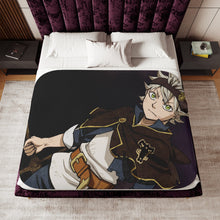 Load image into Gallery viewer, Black Clover Asta Sherpa Blanket
