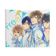 Free! Rin Matsuoka, Makoto Tachibana, Haruka Nanase, Nagisa Hazuki Indoor Wall Tapestry
