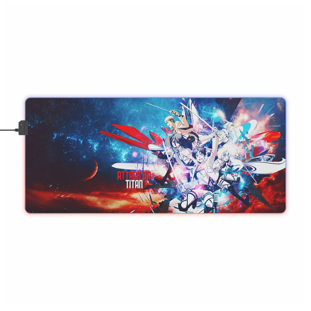 Anime Attack On Titan RGB LED Mouse Pad (Desk Mat)