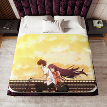 Load image into Gallery viewer, Bakemonogatari Bike Ride Sherpa Blanket
