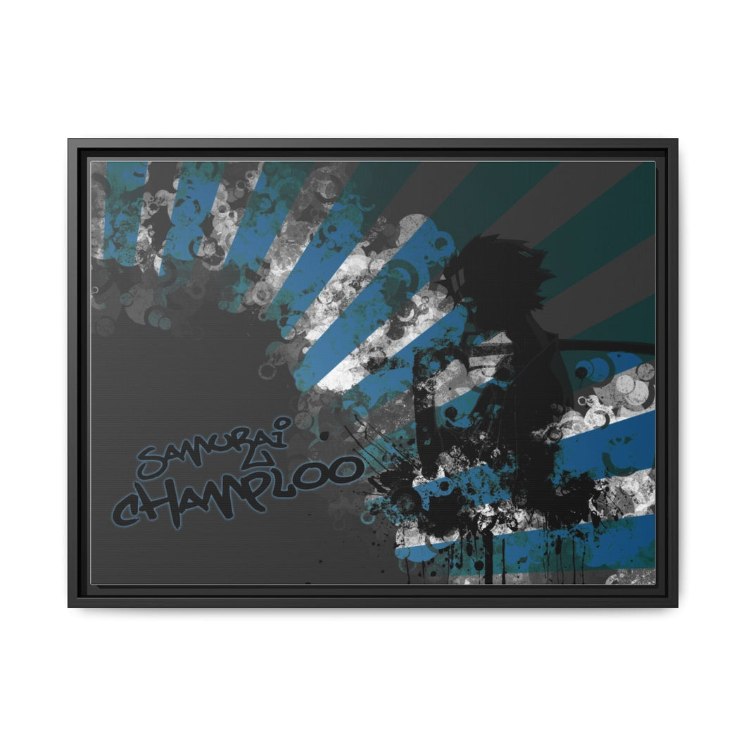 Anime Samurai Champloor Canvas Framed Art Print