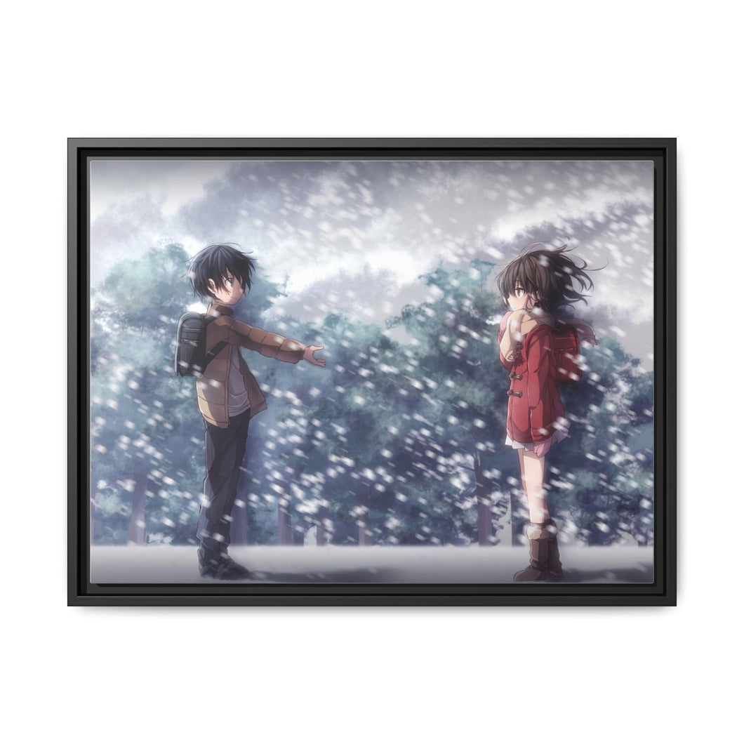 Anime ERASED Canvas Framed Art Print