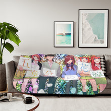 Load image into Gallery viewer, The Quintessential Quintuplets Miku Nakano, Itsuki Nakano, Nino Nakano, Yotsuba Nakano, Ichika Nakano Sherpa Blanket
