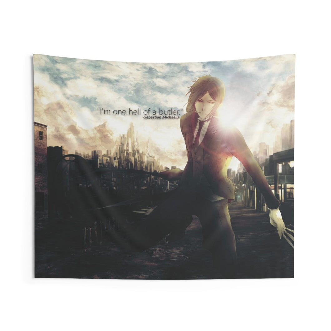 Black Butler Indoor Wall Tapestry