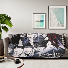 Load image into Gallery viewer, Death Note Light Yagami Sherpa Blanket
