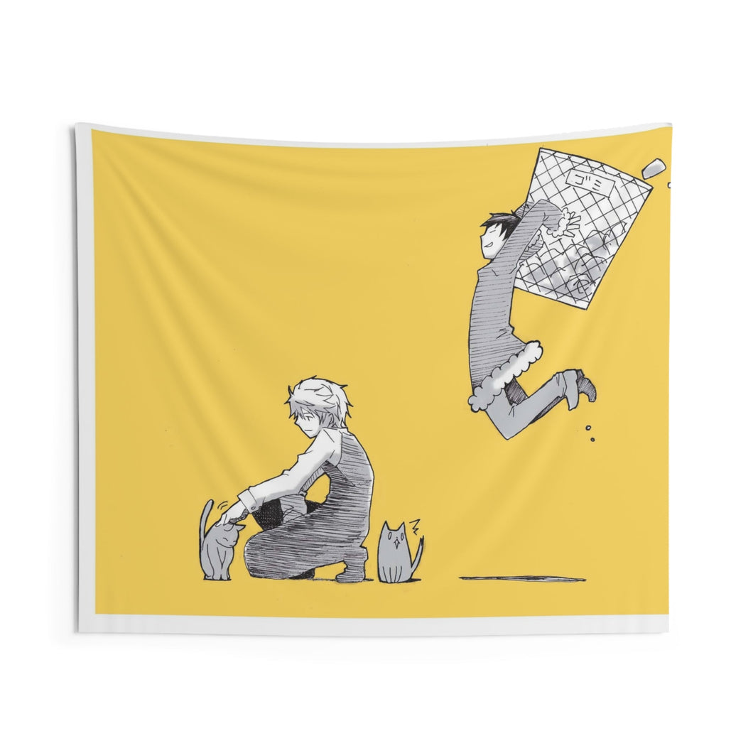 Durarara!! Izaya Orihara, Shizuo Heiwajima Indoor Wall Tapestry