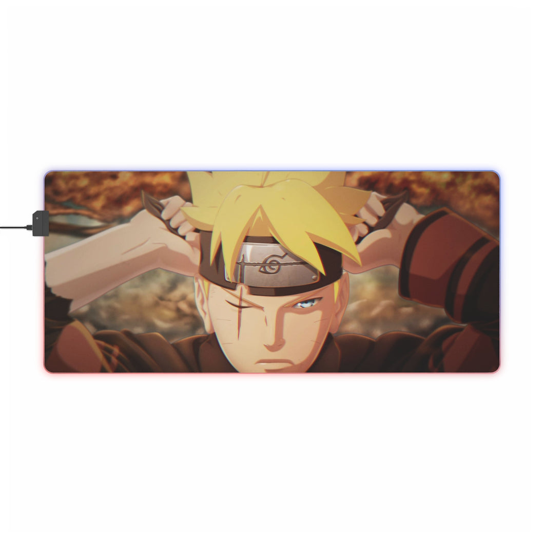 Boruto Vs Kawaki - I'M ALSO A NINJA! RGB LED Mouse Pad (Desk Mat)