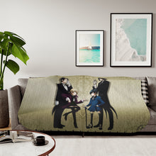 Load image into Gallery viewer, Black Butler Sherpa Blanket
