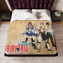 Load image into Gallery viewer, Anime Fairy Tailr Sherpa Blanket
