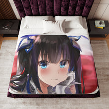 Load image into Gallery viewer, Is It Wrong To Try To Pick Up Girls In A Dungeon? Sherpa Blanket
