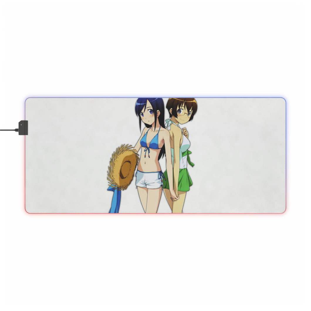 Oreimo Ayase Aragaki, Manami Tamura RGB LED Mouse Pad (Desk Mat)